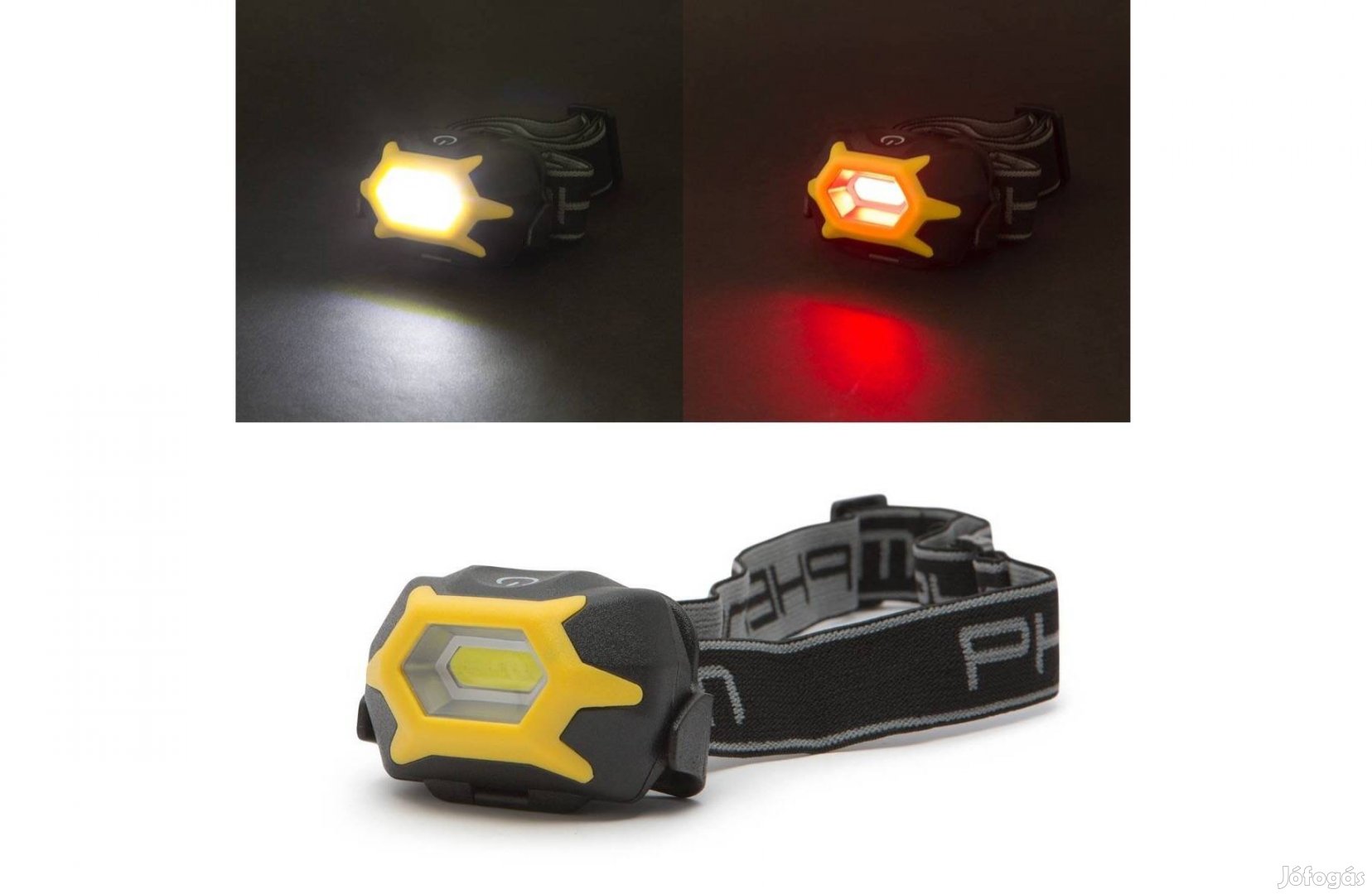 Elemes Érintőkapcsolós COB LED -es fejlámpa fehér és piros