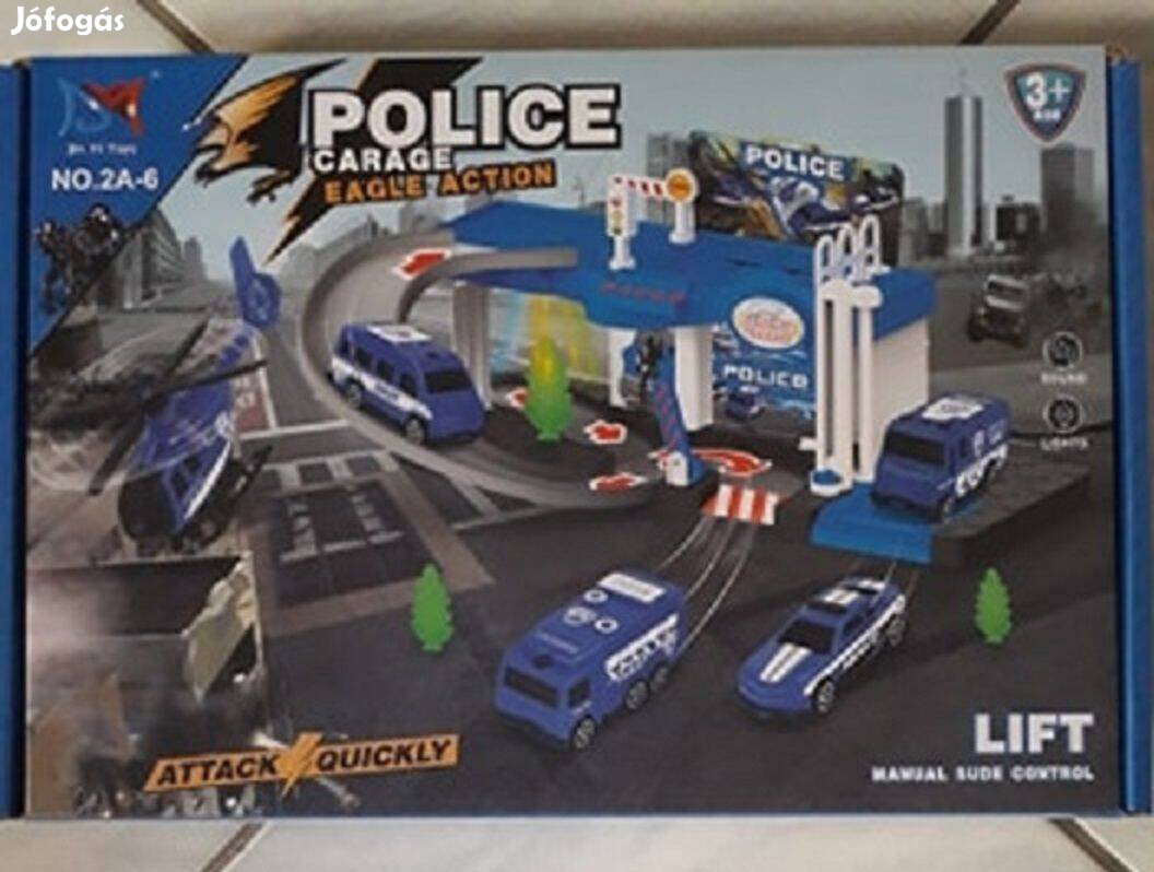 Elemes rendőrségi parkoló járművekkel