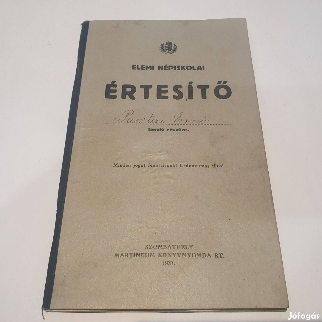 Elemi népiskolai értesitő érdekes tanácsokkal írásokkal