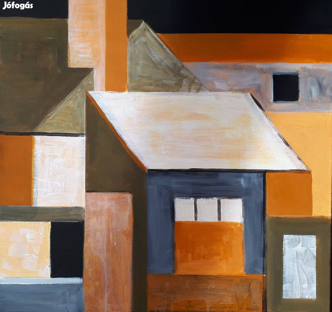 Éles Bulcsú - Debrecen II. 2021, akril, vászon, 7070 cm