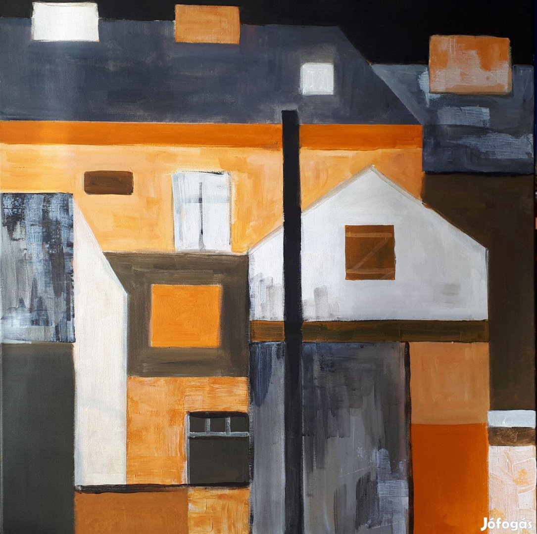 Éles Bulcsú - Debrecen I. (2021, akril, vászon, 70×70 cm)