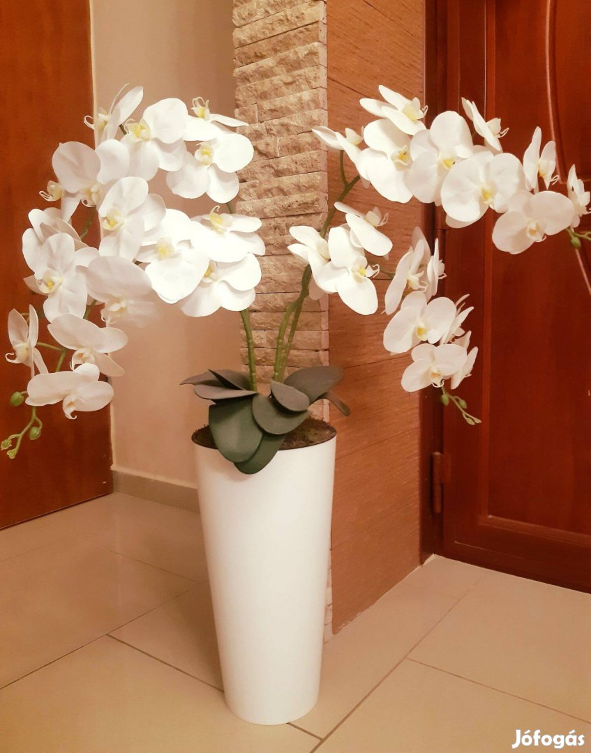 Élethű orchidea művirág, 4 szárú 90 cm