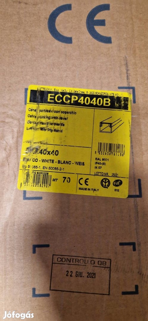 Elettrocanali 40x40 UV álló csatorna 70m