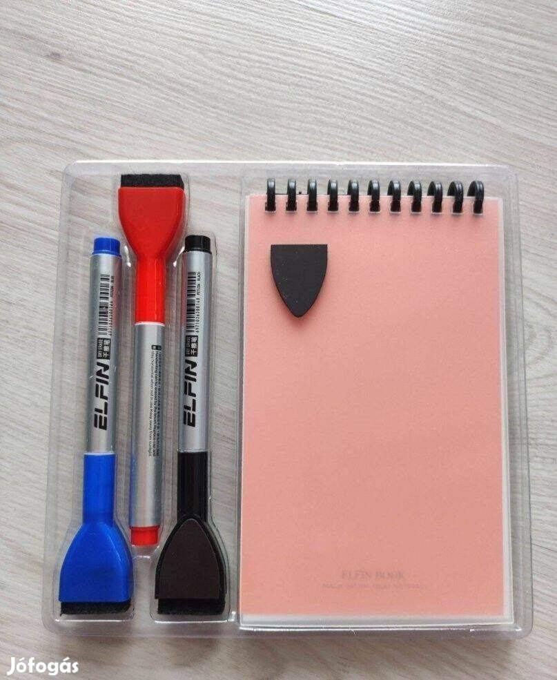 Elfinbook memo pad törölhető jegyzetfüzet filctollakkal