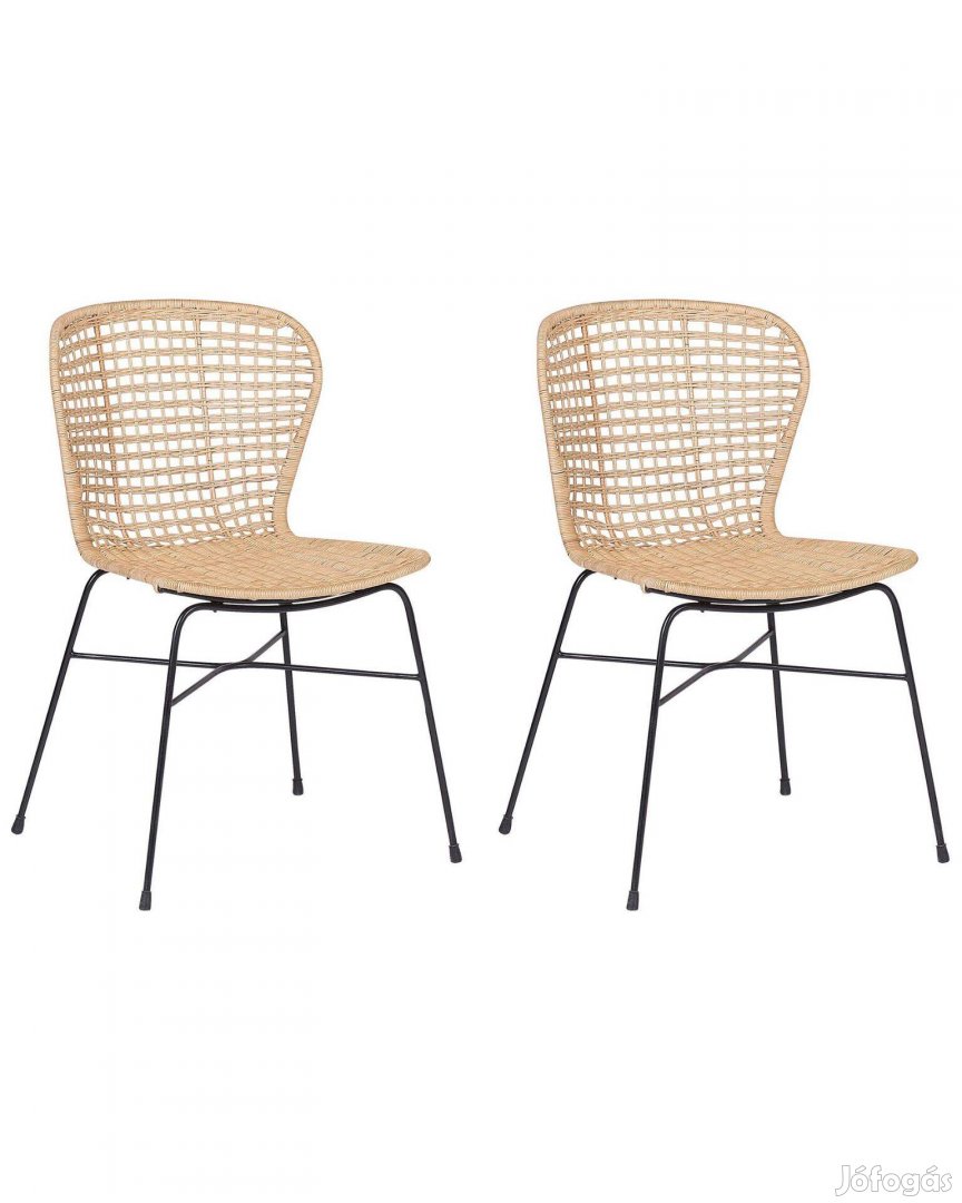 Elfros rattan étkezőzék 2 db-os szettben (natúr) 5845