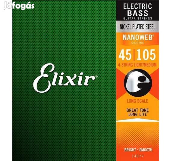 Elixir 14077 Elektromos Basszus Gitárhúr készlet  45/105  (4648)