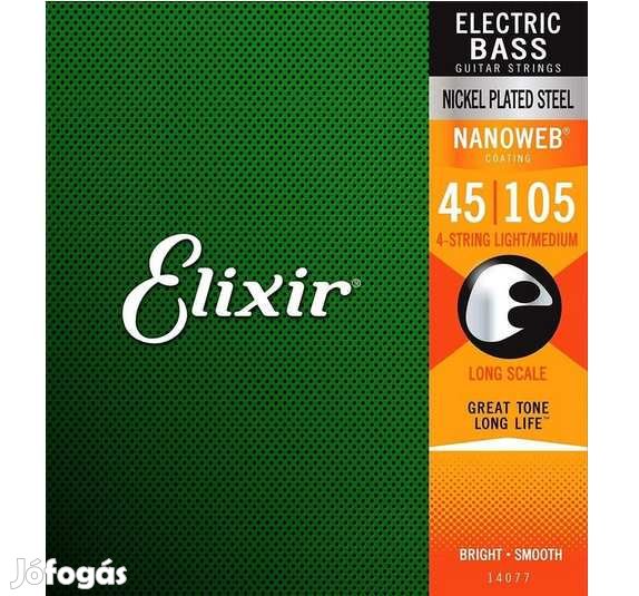 Elixir 14077 Elektromos Basszus Gitárhúr készlet  45/105  (4648)