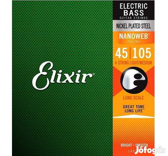 Elixir 14077 Elektromos Basszus Gitárhúr készlet  45/105  (4648)