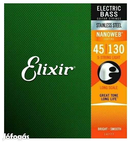 Elixir 14777 Elektromos Basszus Gitárhúr készlet  45/130  (6006)
