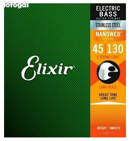 Elixir 14777 Elektromos Basszus Gitárhúr készlet  45/130  (6006)