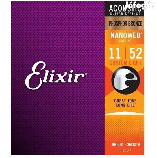 Elixir 16027 Akusztikus Gitárhúr Foszfor Bronz 11/52  (4645)