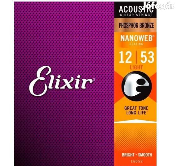 Elixir 16052 Akusztikus Gitárhúr Foszfor Bronz 12/53  (4646)
