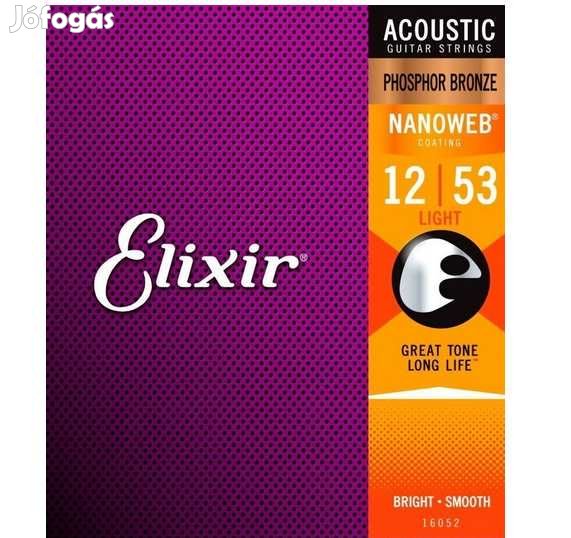 Elixir 16052 Akusztikus Gitárhúr Foszfor Bronz 12/53  (4646)