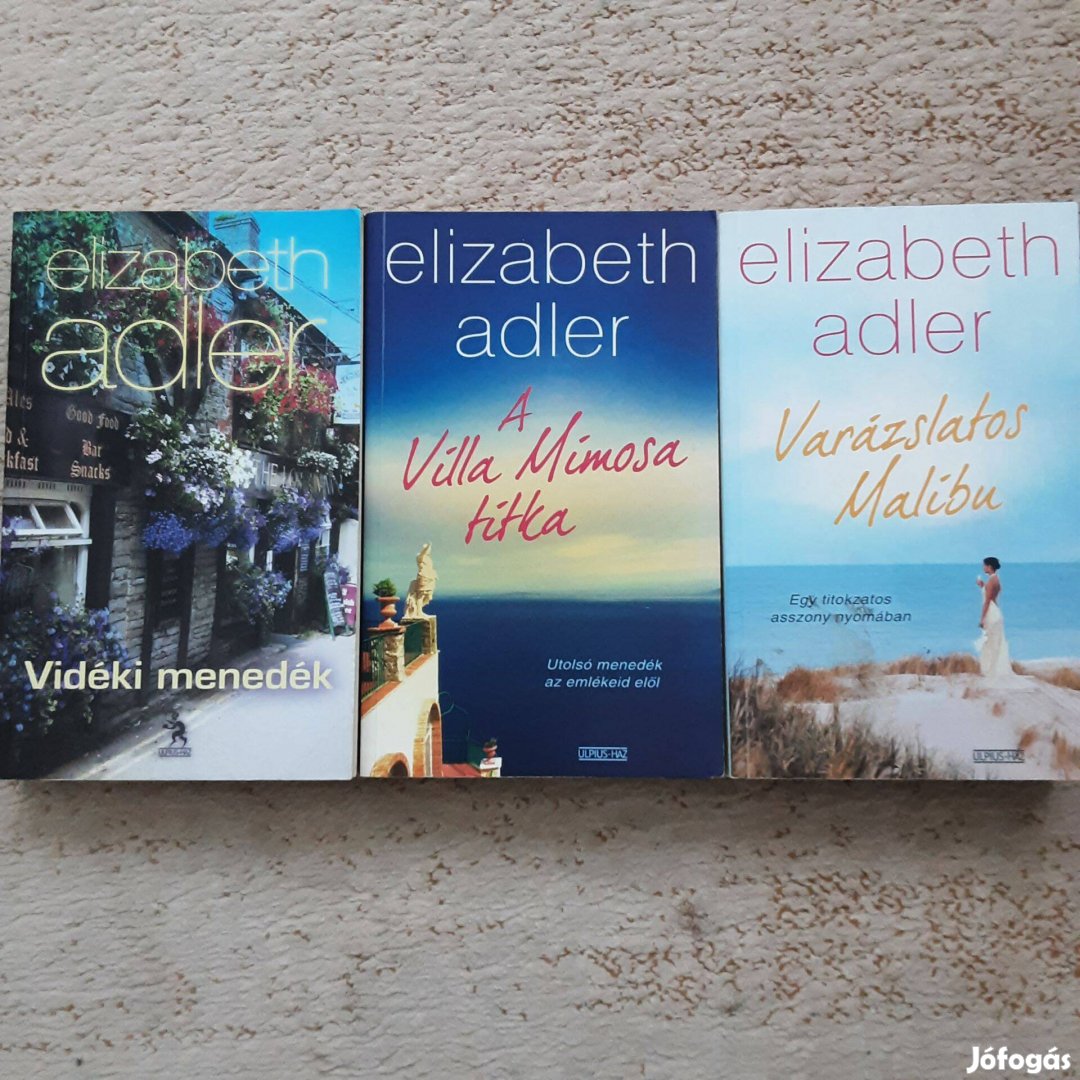 Elizabeth Adler könyvek: Vidéki menedék, Villa Mimosa, Malibu