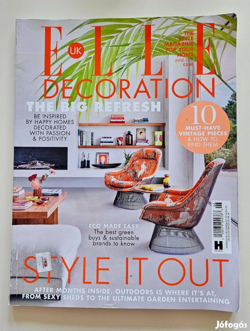 Elle Decoration UK lakberendezési magazin 2021/6