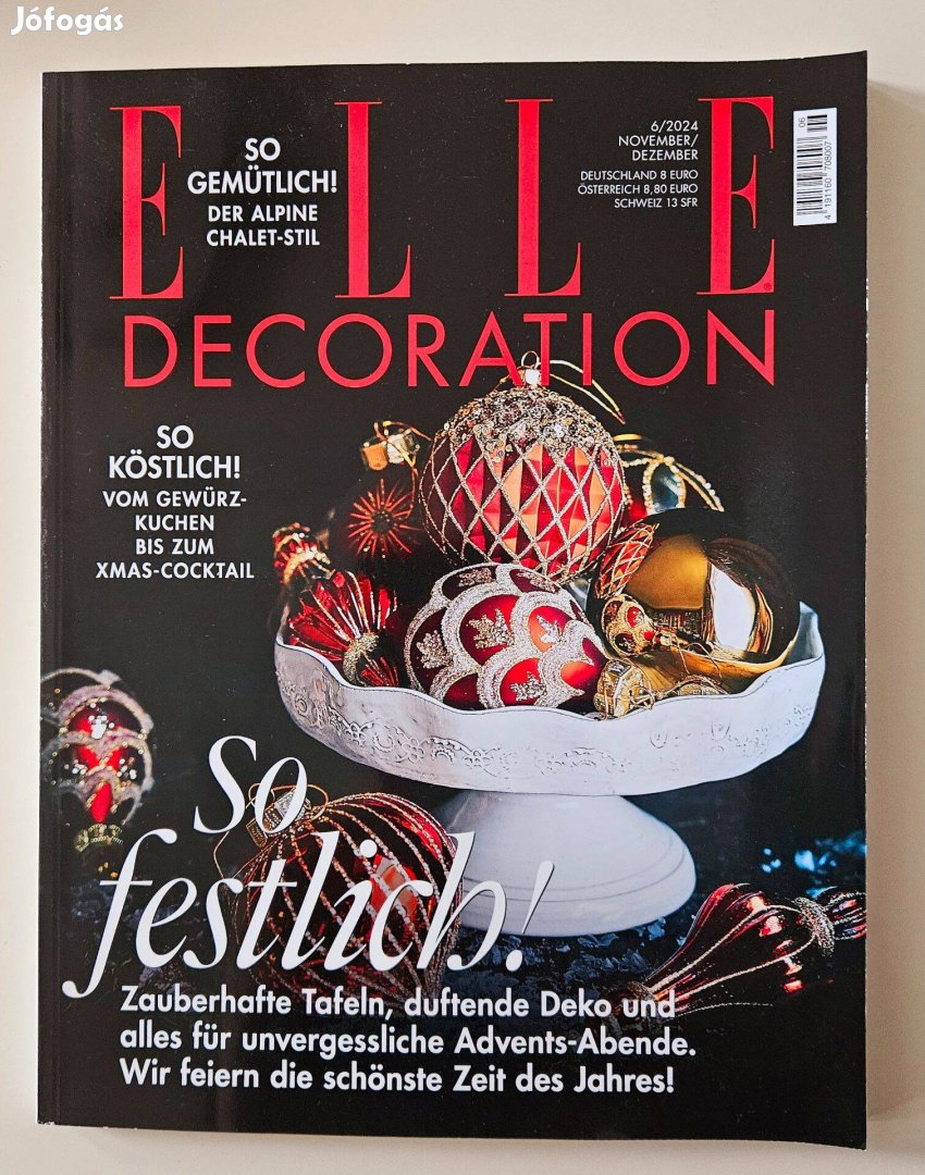 Elle Decoration német nyelvű magazin 2024/Dezember