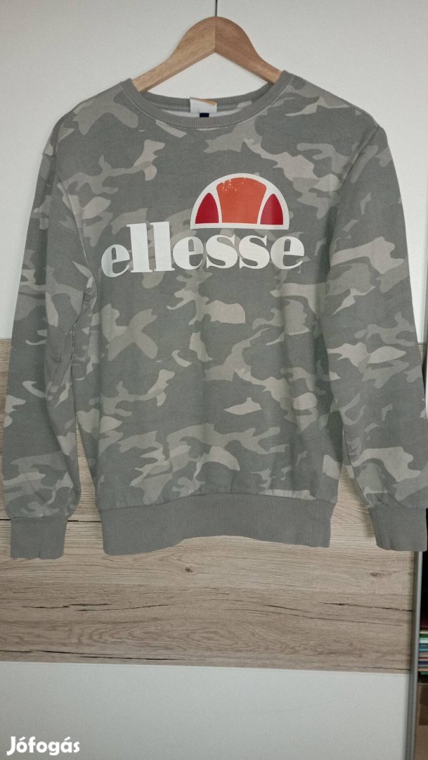 Ellesse női uniszex terepmintás pulóver S M 