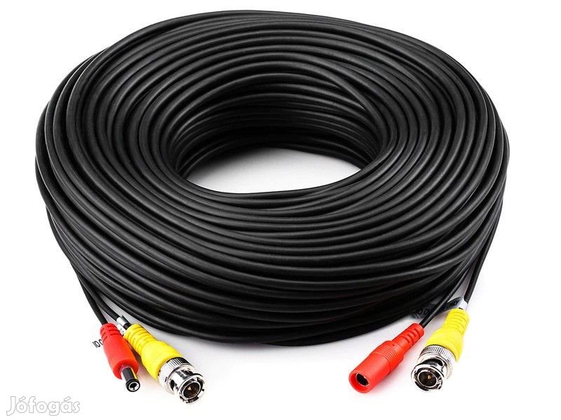 Előre szerelt biztonsági kamerakábel  0,75mm 30m fekete