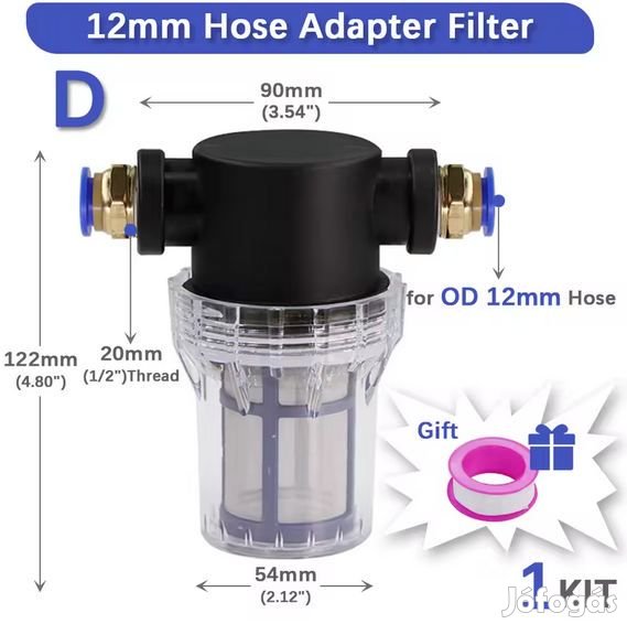 ElőszŰrő 12mm-es csővekhez 100micron (5933)
