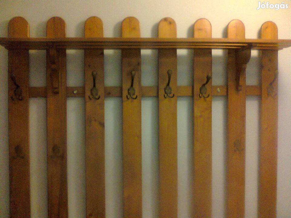 Előszobafal, - nagy, fa fali fogas