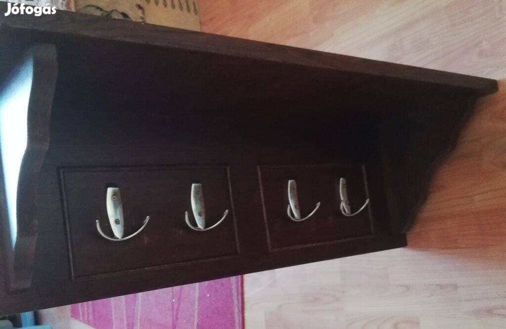 Előszobafal, akasztó, kalaptartóval, 4 darab dupla