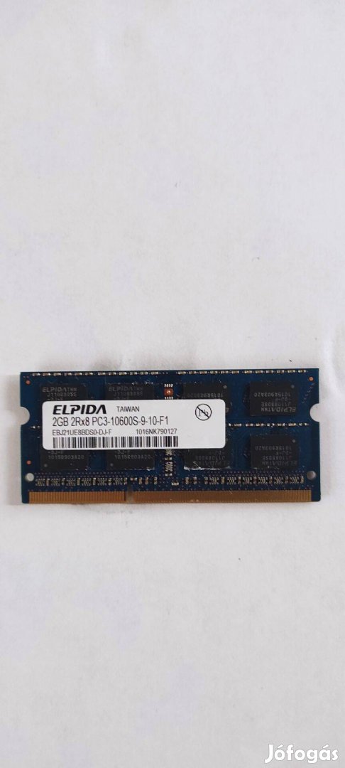 Elpida laptop memória 2GB DDR3 1333MHz SDRAM eladó