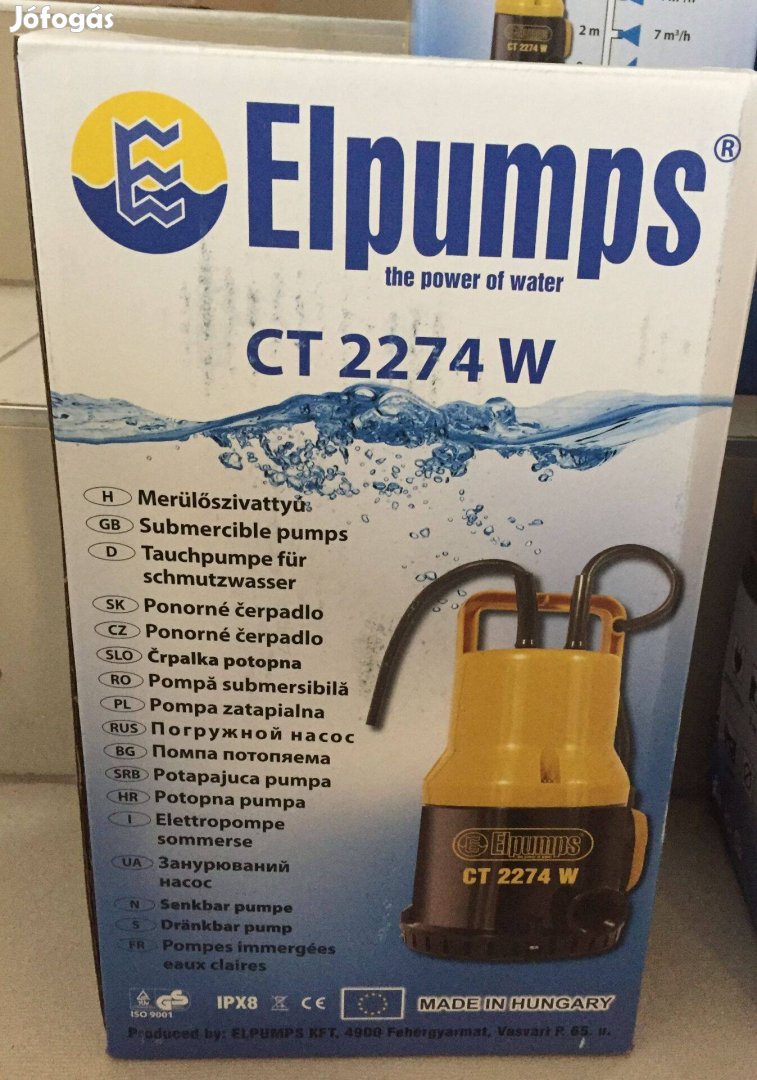 Elpumps CT 2274 W Szennyvíz szivattyú 450W 150 liter/perc