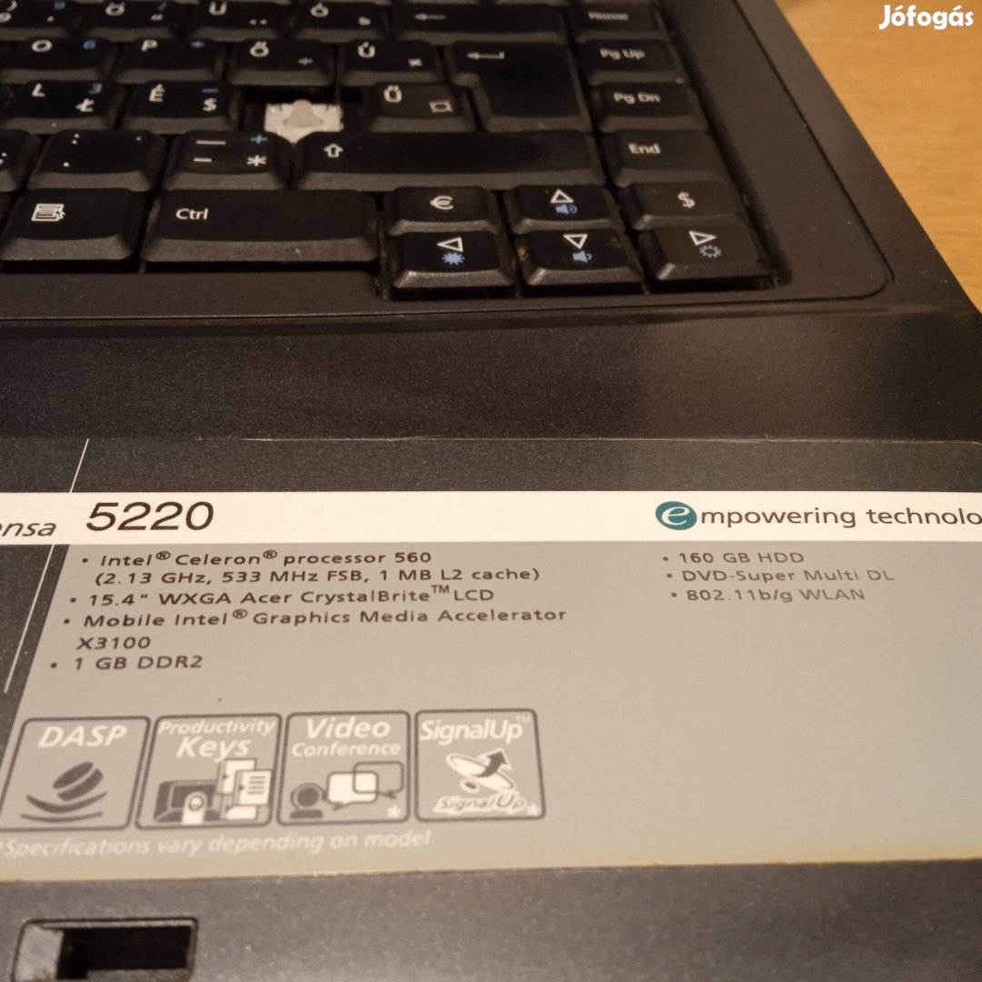 Elromlott laptop
