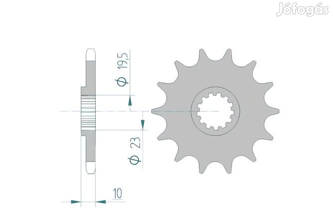 Első lánckerék Afam 12 fogas DR-Z 400