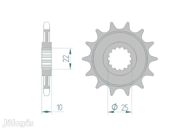 Első lánckerék Afam 13 fog TM MX / EN 250