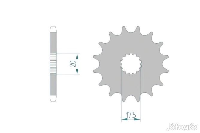 Első lánckerék Afam 13 fog YZ 85-höz