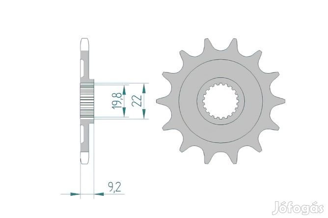 Első lánckerék Afam 13 fogas KXF 250-hez