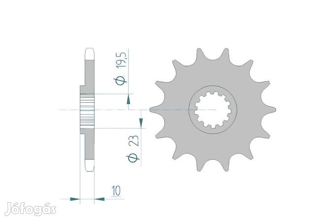 Első lánckerék Afam 14 fog Suzuki DR-Z 400 / RM 250-hez