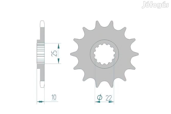 Első lánckerék Afam 14 fog XTX 660