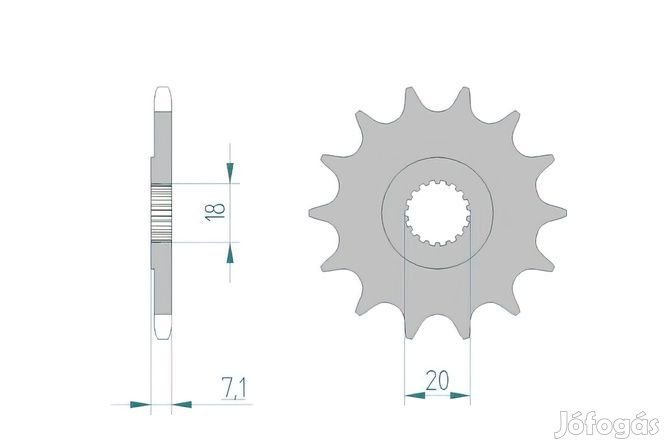 Első lánckerék Afam 14 fogas RM 125 / RM-Z 250