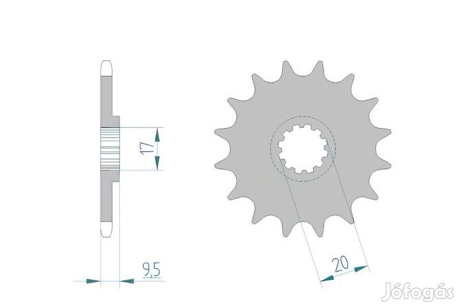 Első lánckerék Afam 420 / 12 fogú SX / TC 65