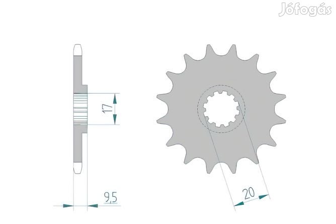 Első lánckerék Afam 420 / 13 fog SX / TC 65