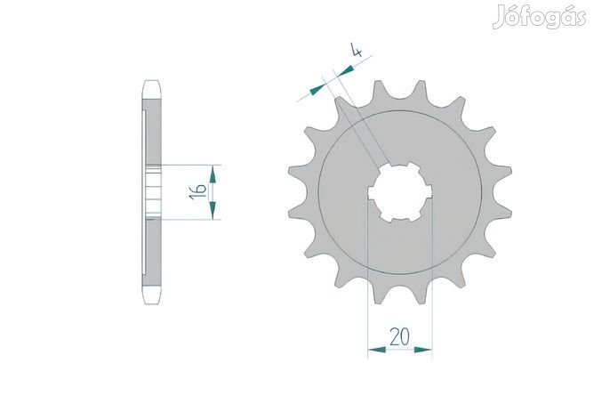 Első lánckerék Afam 428 / 13 fogas KX 80 / 85