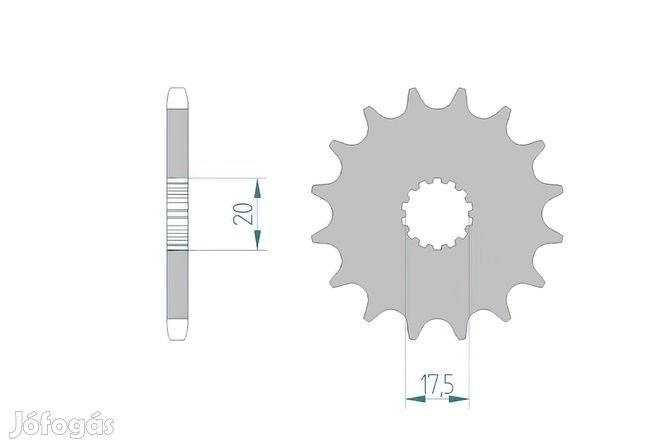 Első lánckerék Afam 428 / 15 fog YZ 85