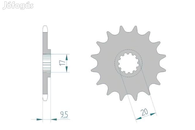 Első lánckerék Afam öntisztító 420 / 13 fog SX / TC 65