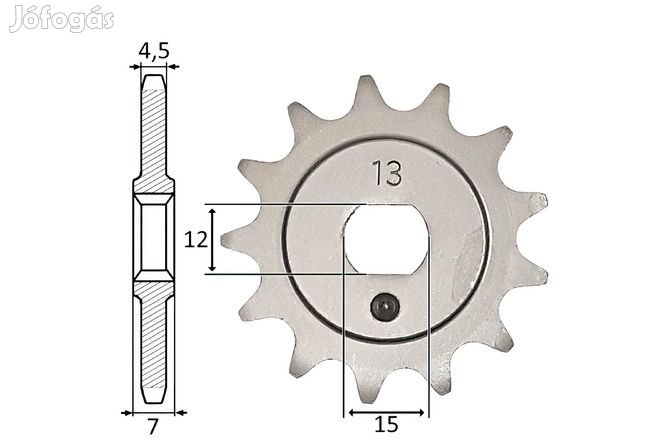 Első lánckerék IGM Kreidler 3V / 4V (415) 13 fogú