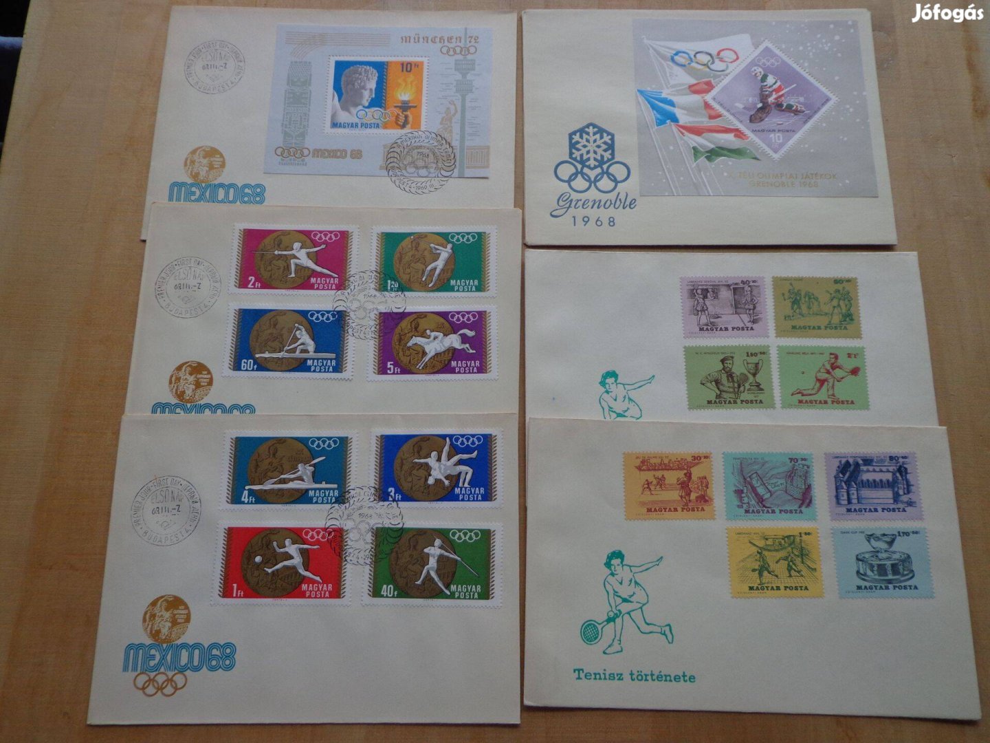 Első napi borítékok, bélyegekkel