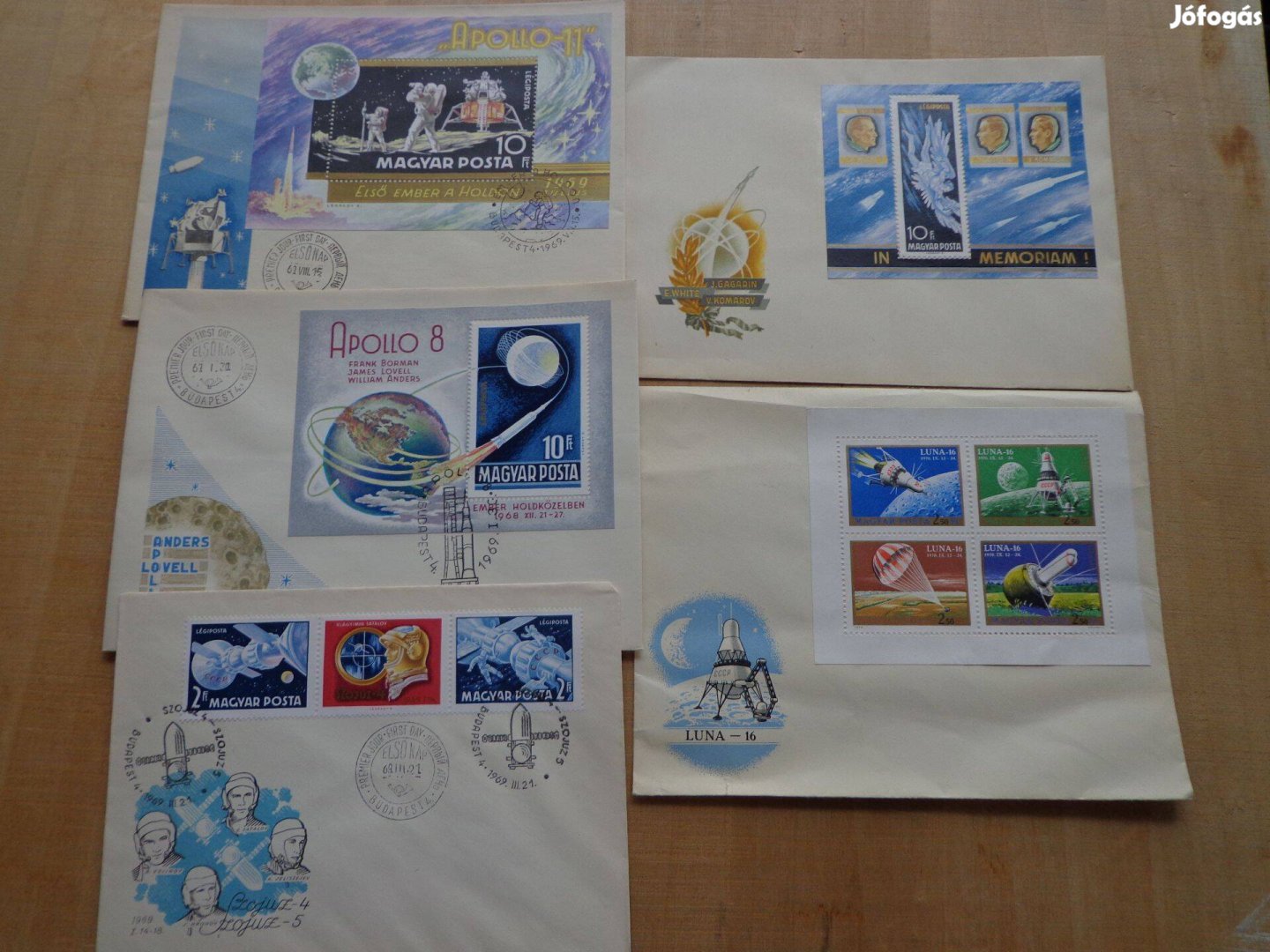 Első napi borítékok, bélyegekkel