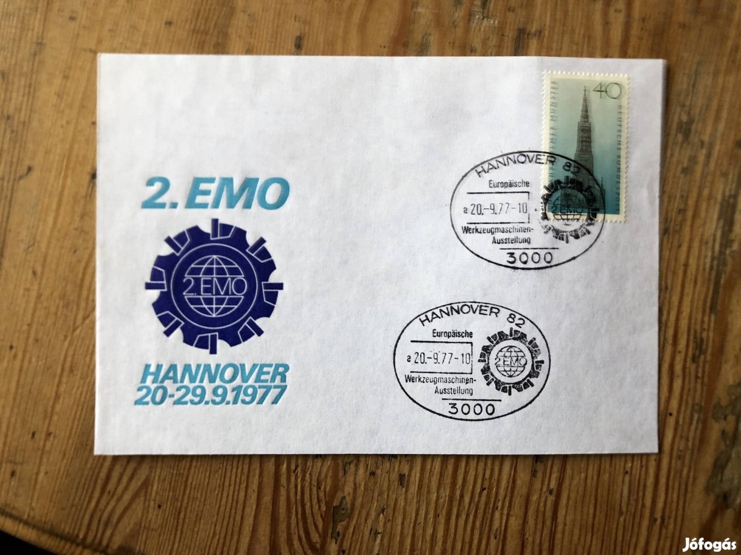 Első napi német bélyeg 1977-es borítékkal 1000 Ft