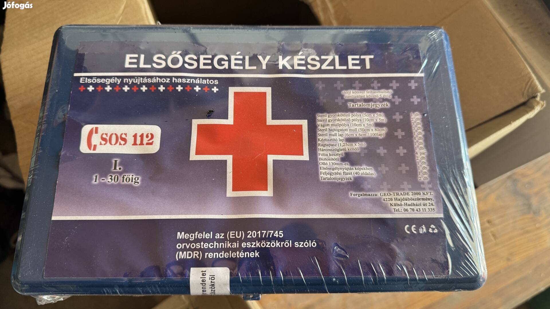 Elsősegély doboz (B) kategóriás EU