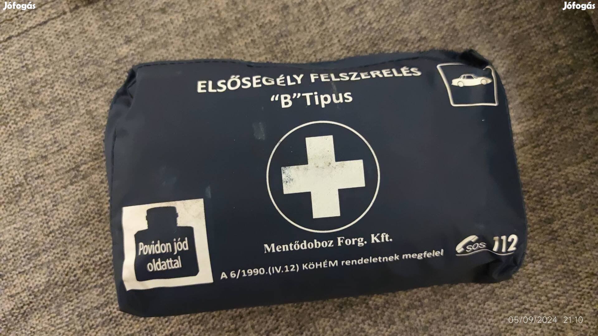 Elsősegély felszerelés "B" típusú