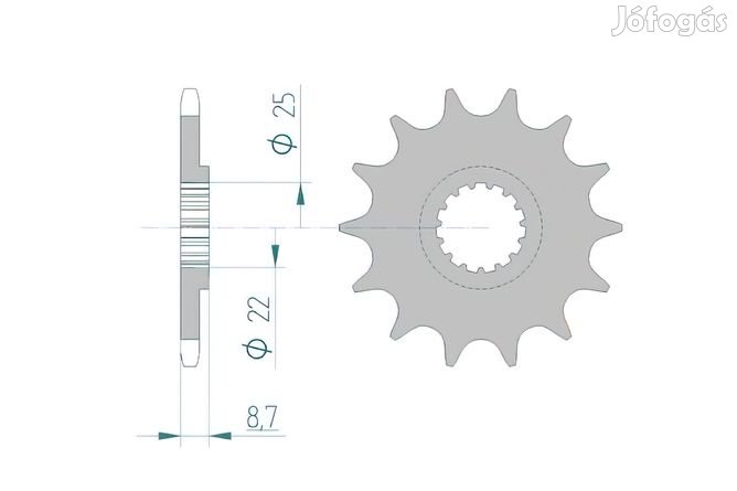 Elülső lánckerék Afam 15 fogú KTM / Husqvarna / Beta