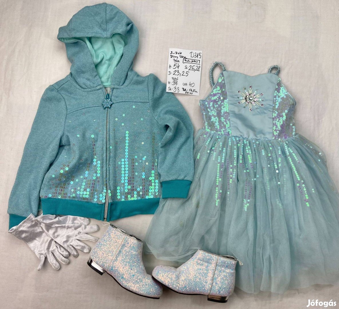 Elza jelmez, Elsa jelmez, hercegnő jelmez 2-3 év D315