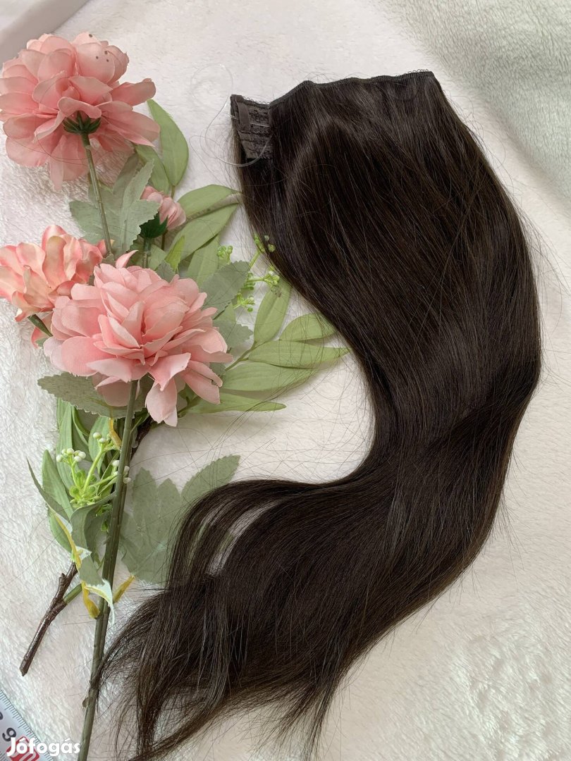 Emberi haj póthaj szilikon pántos 43 cm 87 gr