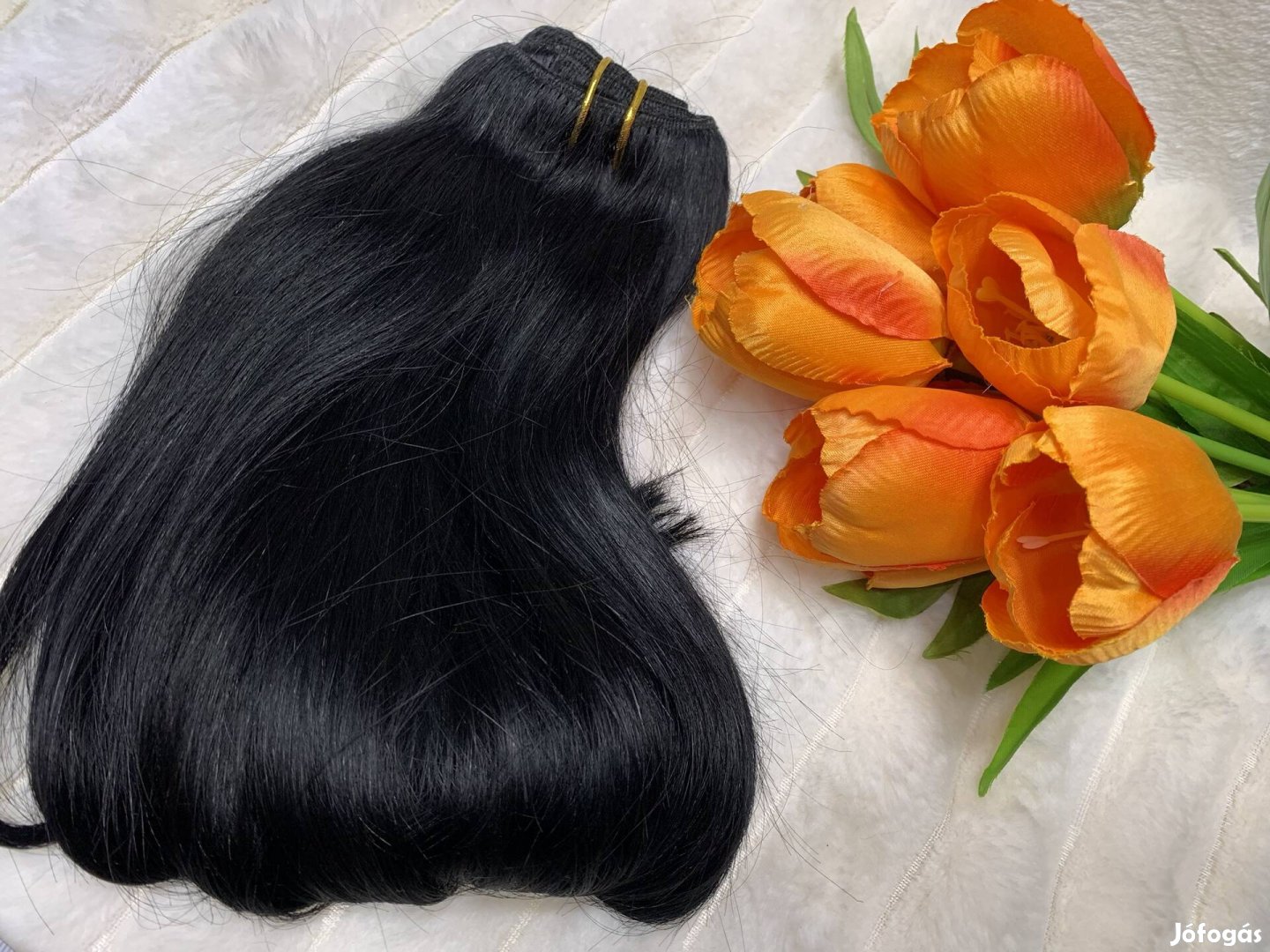 Emberi haj póthaj tresszelt csatos 36 cm 126 gr